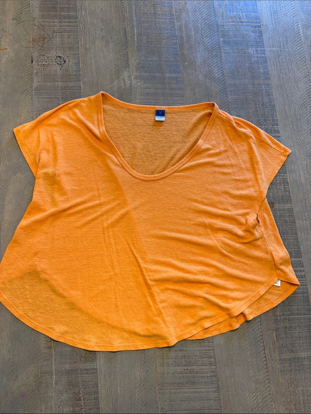 Old Navy Women's Short Sleeve Scoop Neck Tee - Bright Orange